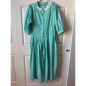 Vintage Laura Ashley Prairie Dress Cottagecore Prairiecore Size US Size 10